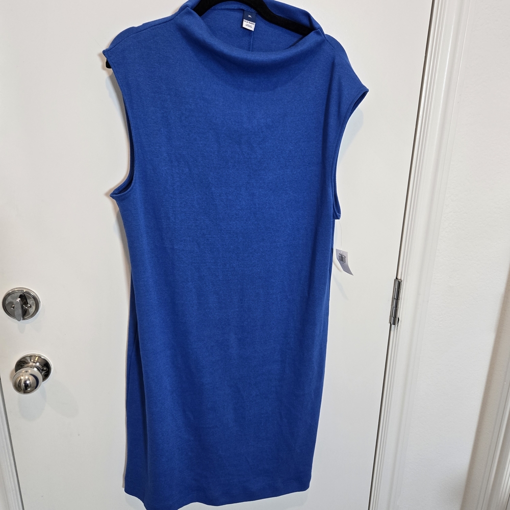Old Navy Bright Blue Mockneck Dress
